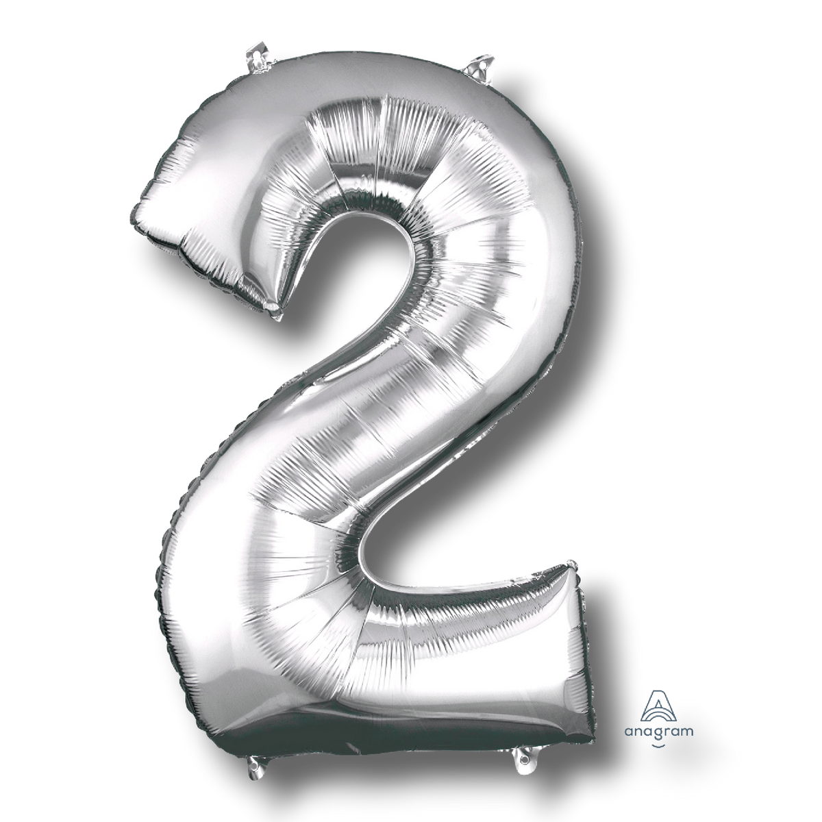 Globo 36" Numero 2 Plata C/1