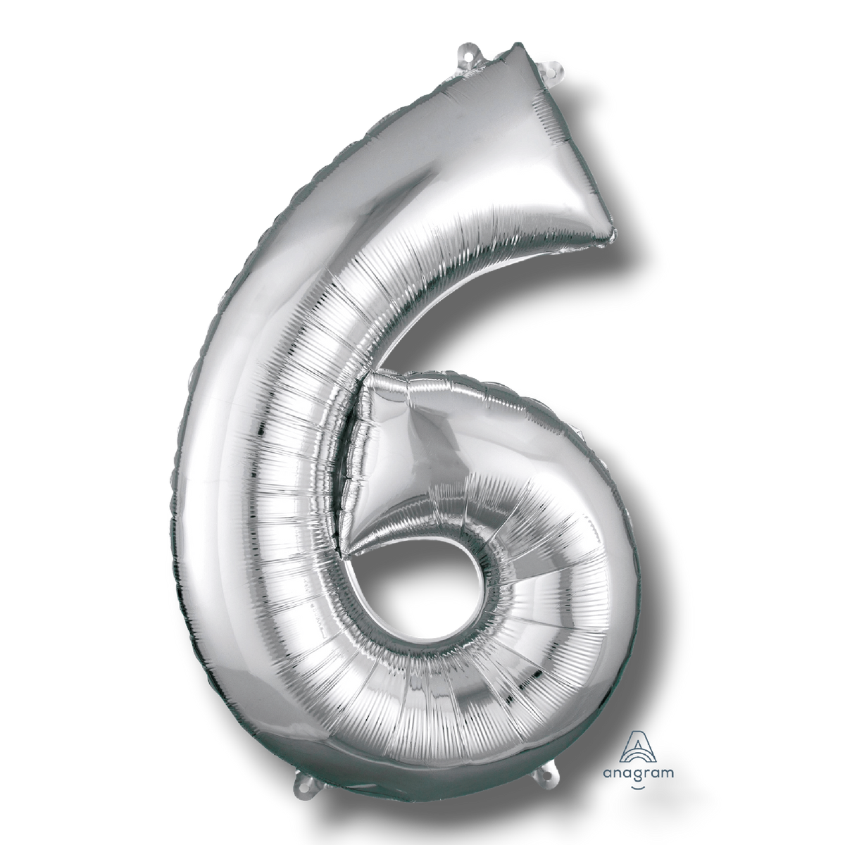 Globo 36" Numero 6 Plata C/1