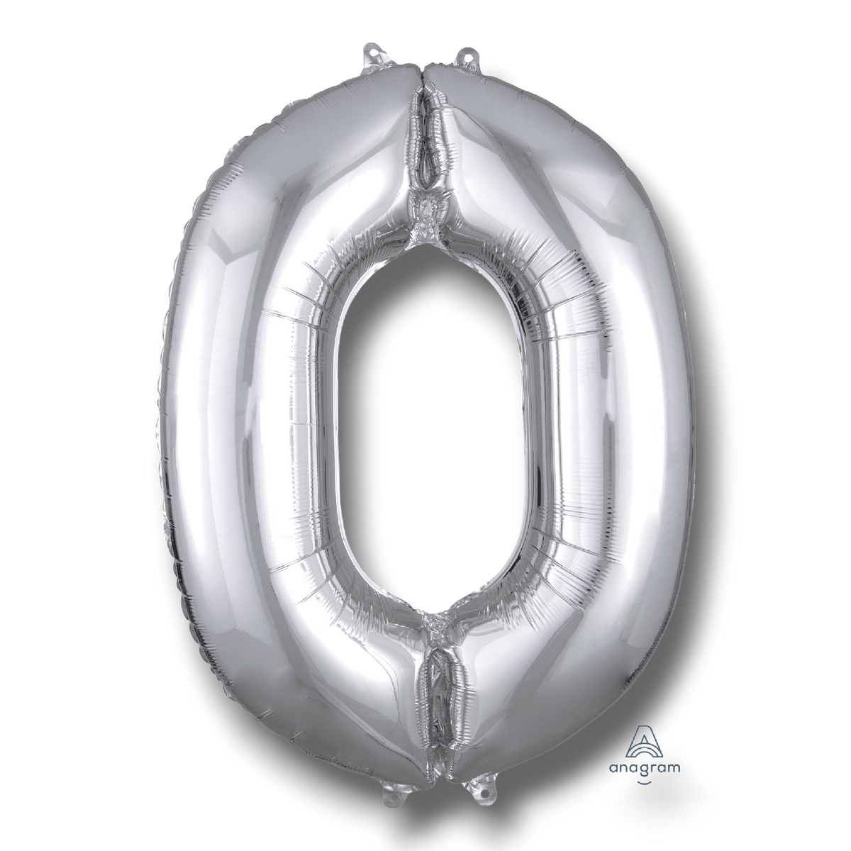 Globo 36" Numero 0 Plata C/1