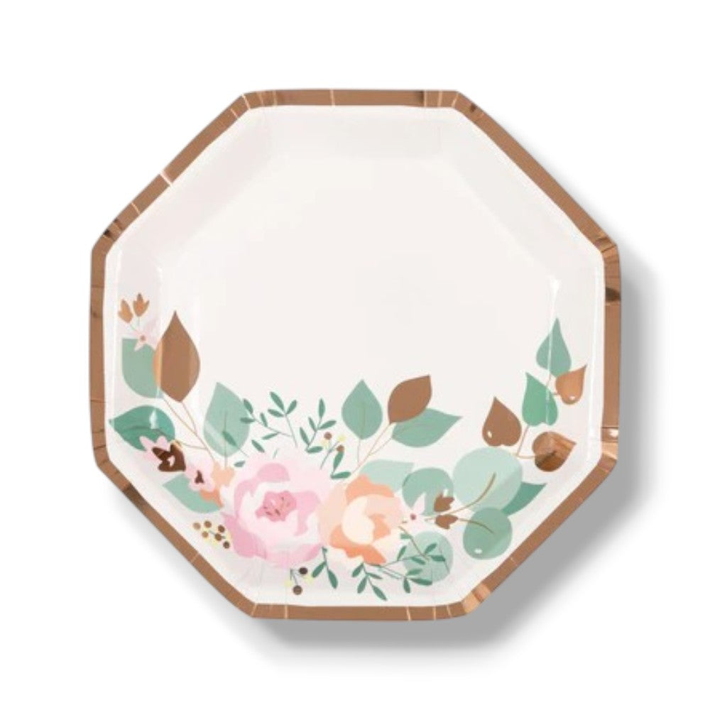 Plato 10" Pink Blooms C/8