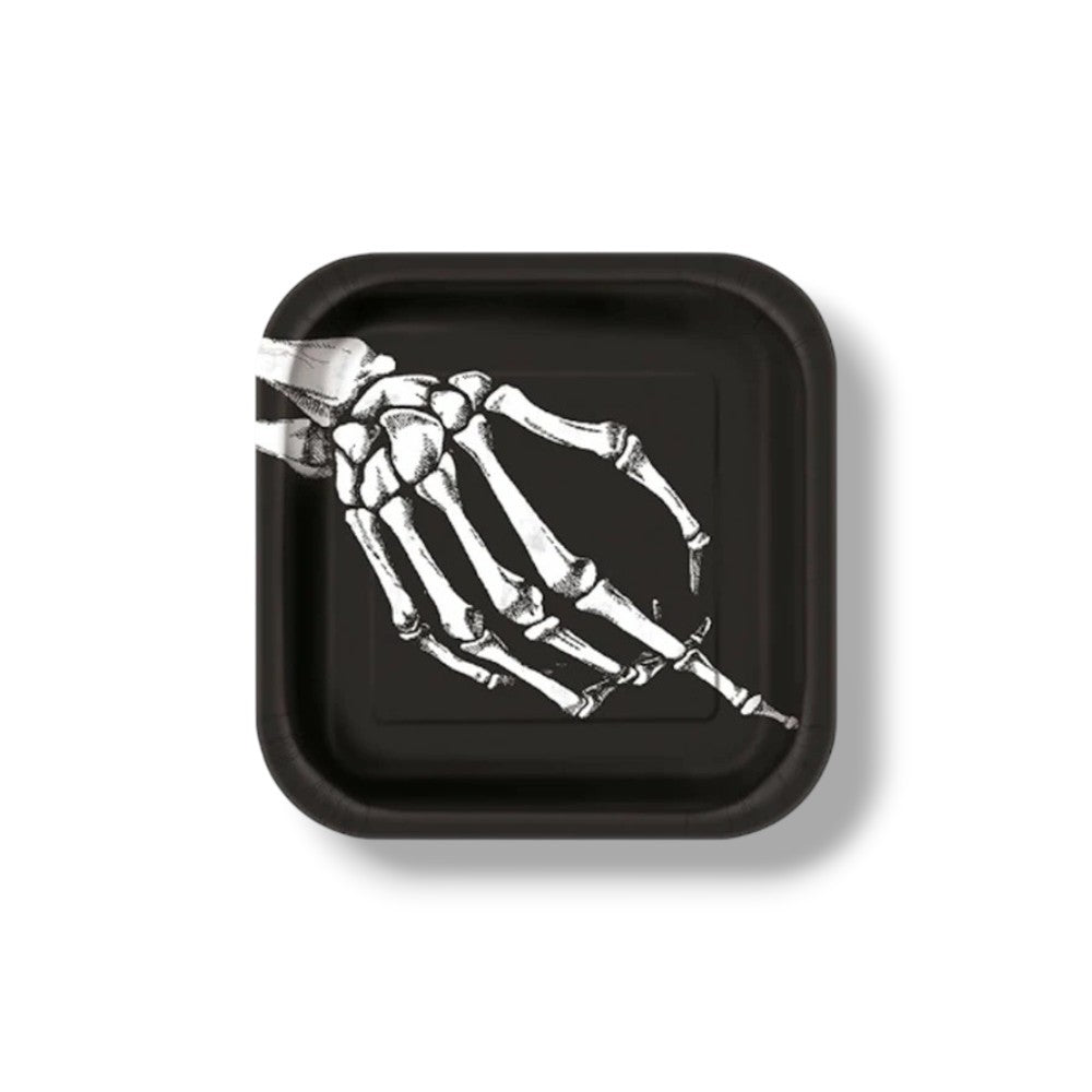 Plate 7" Black White Skulls C/10