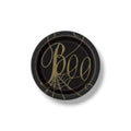Plate 7" Black &amp; Gold Spider Web "Boo" C/8