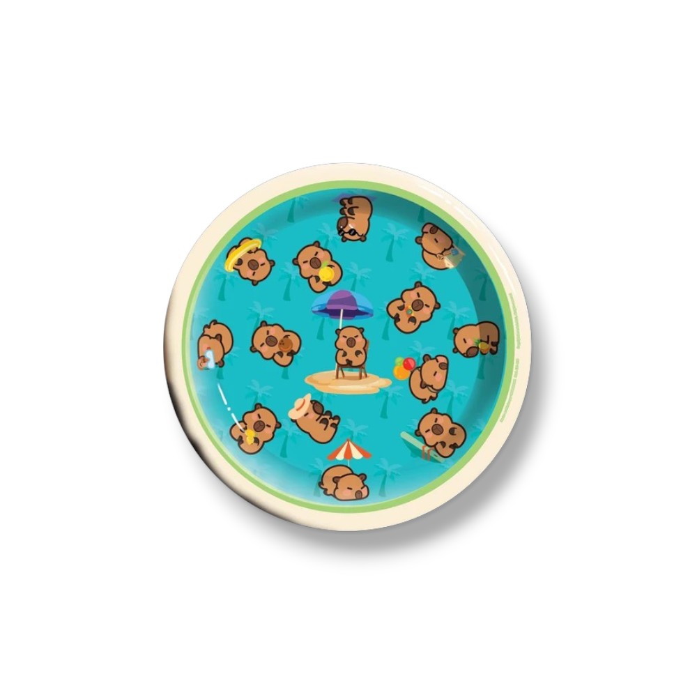 7" Capybara Summer Plate C/6