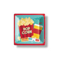 7" Square Movie Night Plate C/20