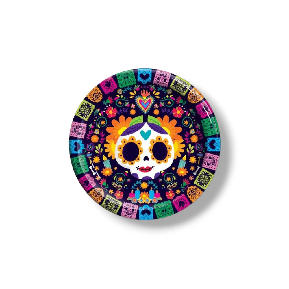 Plato 7" Dia de Muertos  C/6