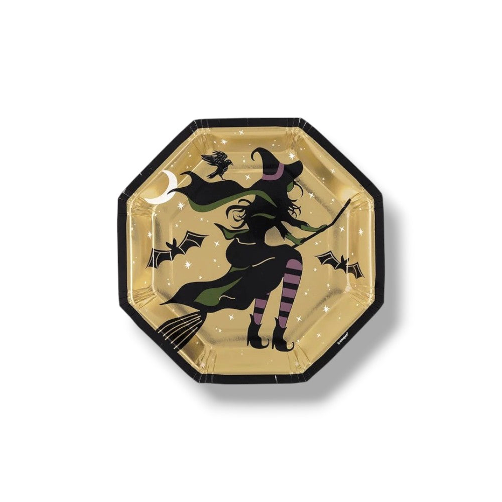 7" Octagonal Celestial Halloween Plate C/8