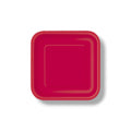Plato 7" Cuadrado Rojo C/16