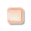 Plato 7" Cuadrado Rosa Oro C/8