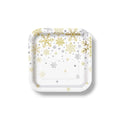 Plate 7" Silver &amp; Gold Holiday C/8