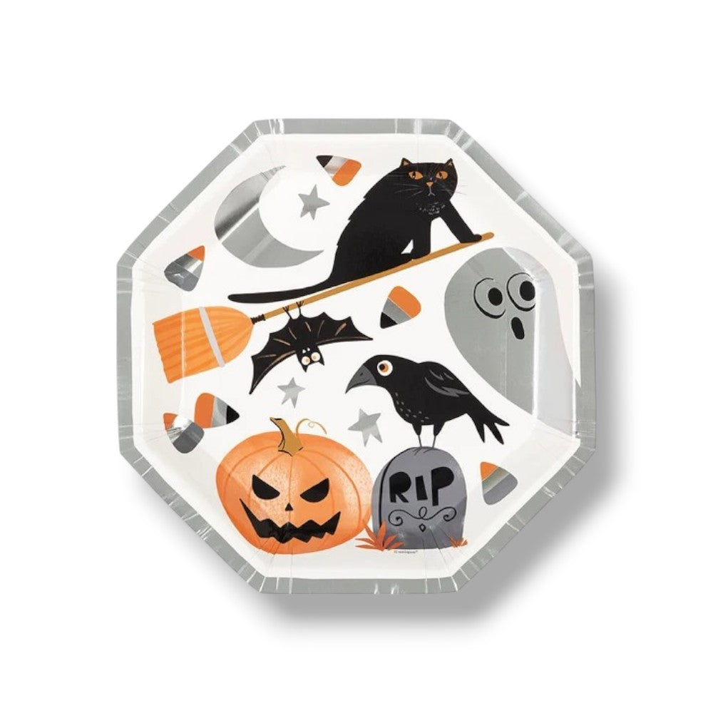 Bats &amp; Boos Halloween 9" Plate C/8