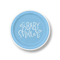 Plate 9" Blue Hearts Baby Shower C/8