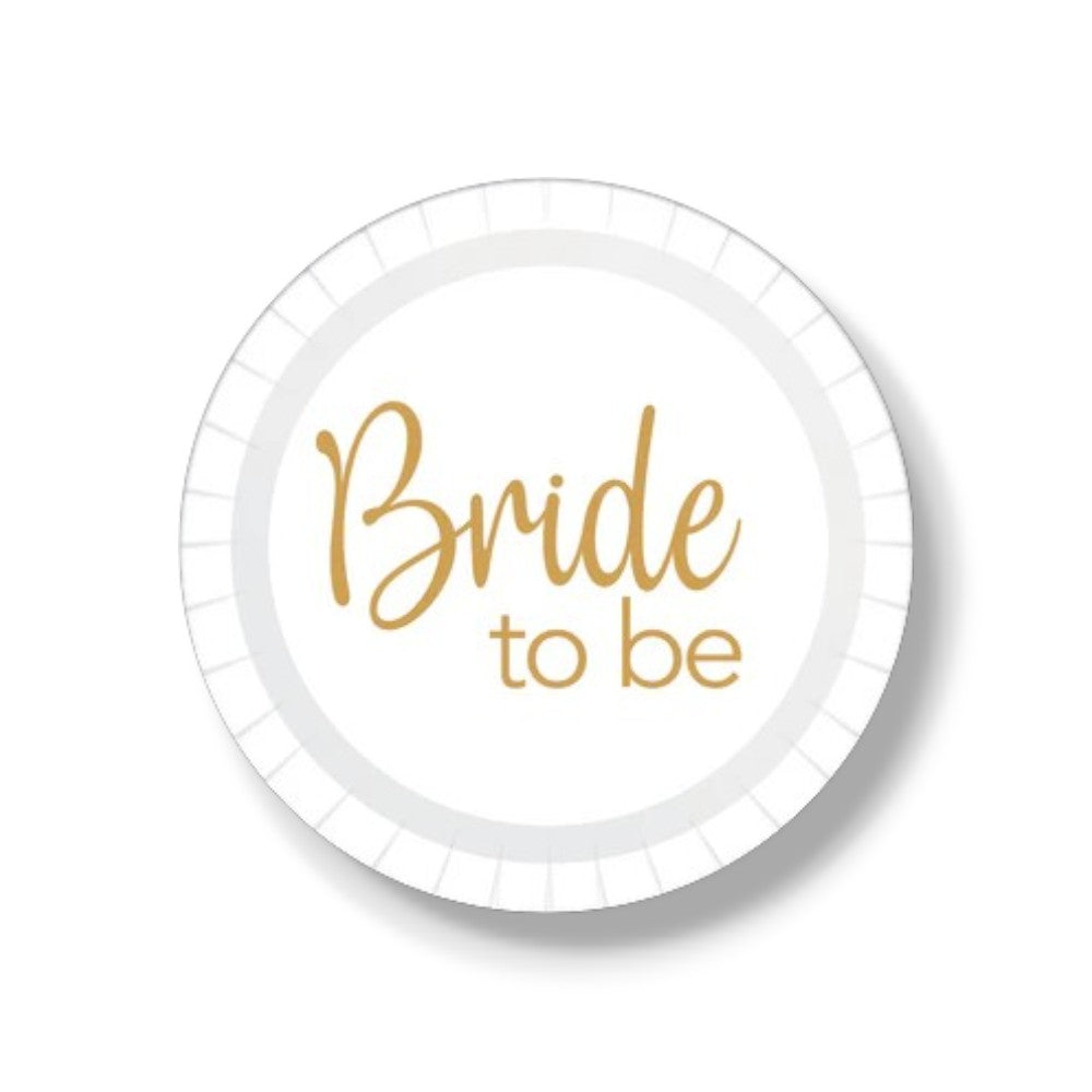 Plato 9" Bride To Be Dorado C/8