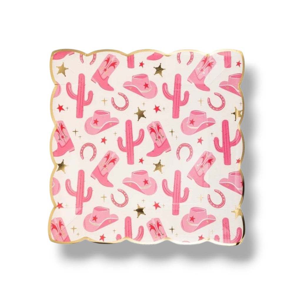9" Cow Gal Pattern Plate C/8