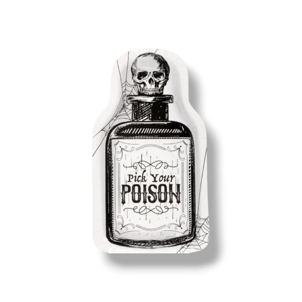 Figure Plate 9" Sketchy Skull Bottle C/8