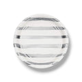 Plate 9" Foil Stripes White / Silver C/8