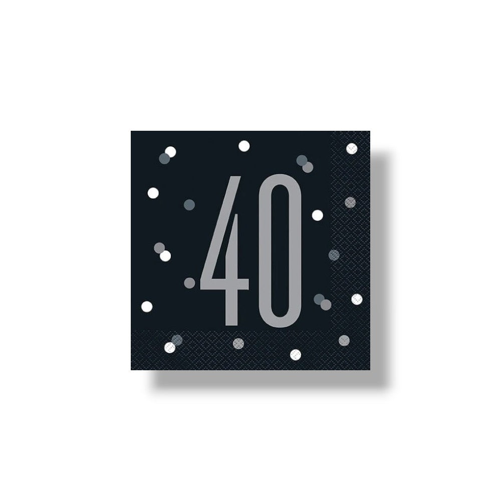 Servilleta G 40 Black & Grey C/16