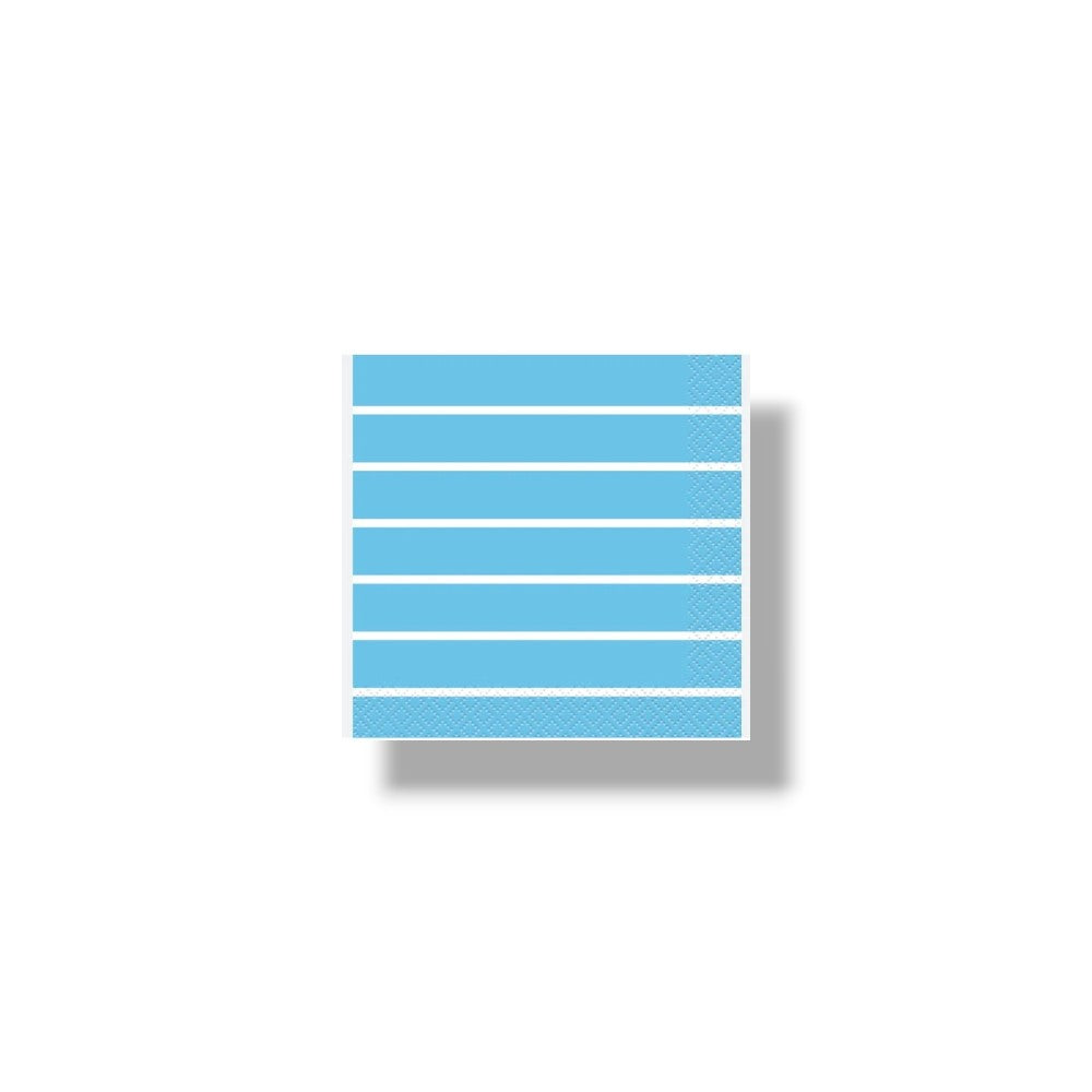 Small Blue Napkins with White Stripes (16 count)