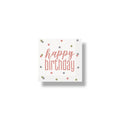 Ch Glitz Rose Gold Happy Birthday Napkin C/16
