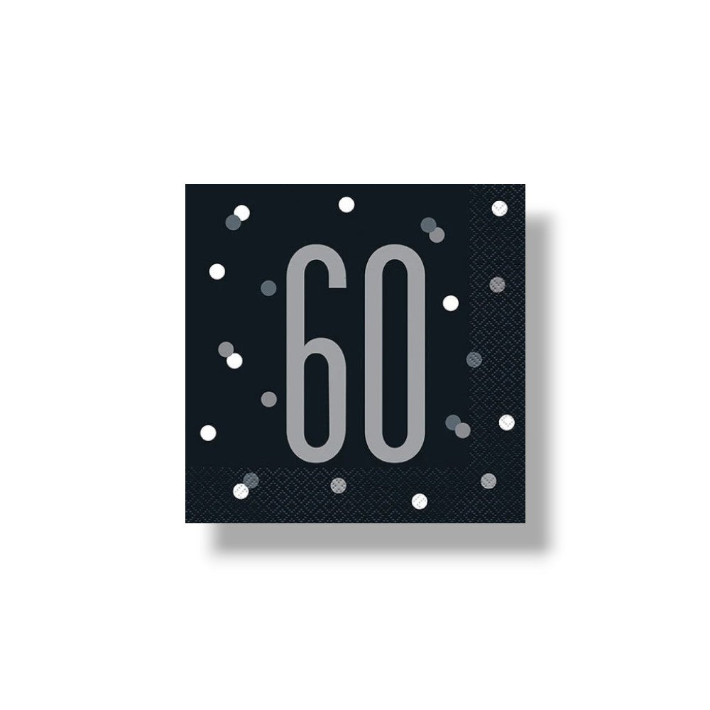 Napkin G 60 Black &amp; Gray C/16