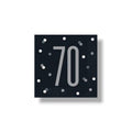 Napkin G 70 Black &amp; Gray C/16