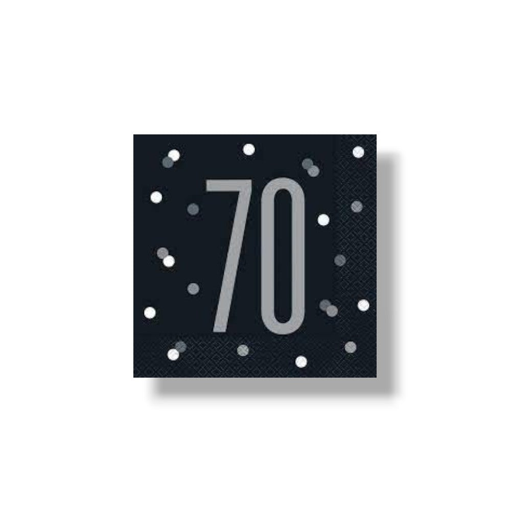 Napkin G 70 Black &amp; Gray C/16