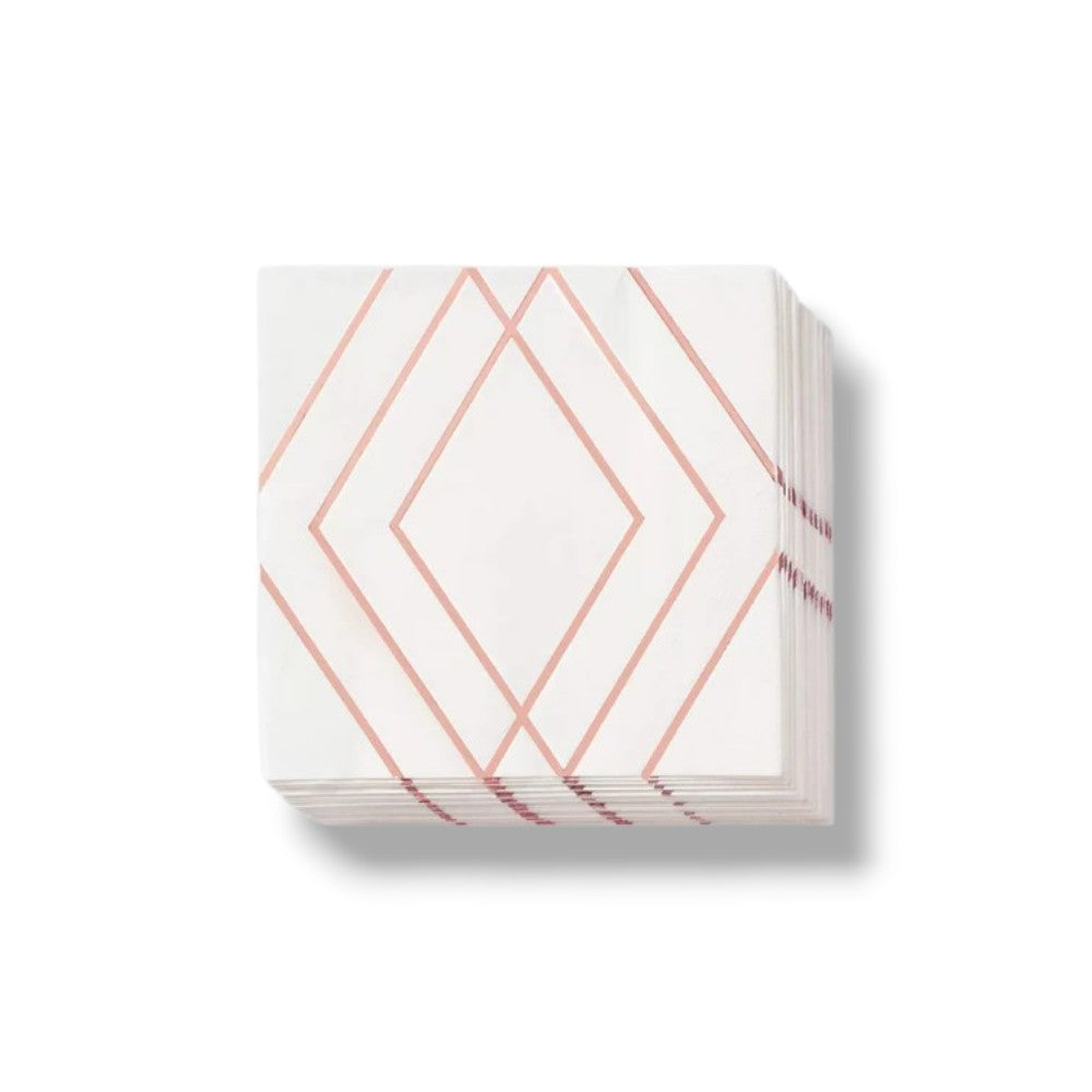 Servilleta G Lineas Rose Gold C/30