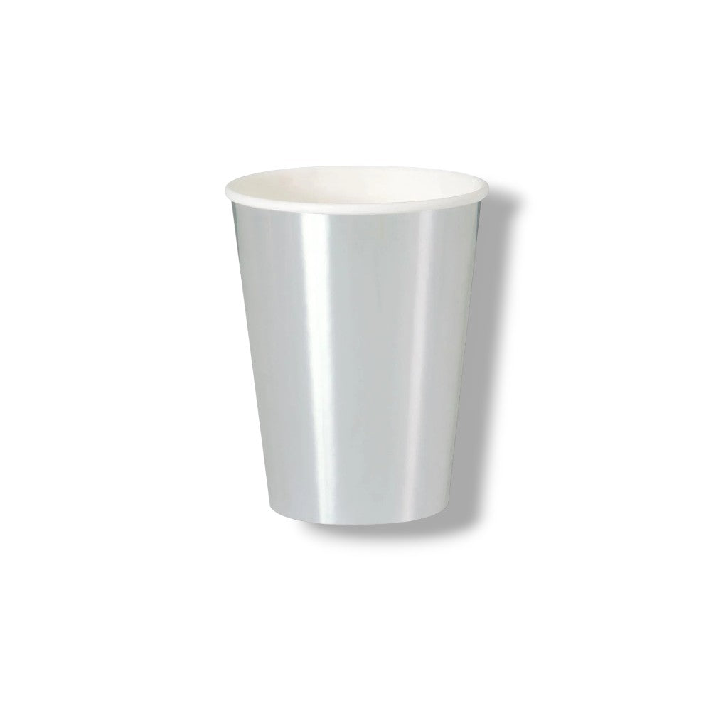 Vaso 12oz Foil Plata C/8