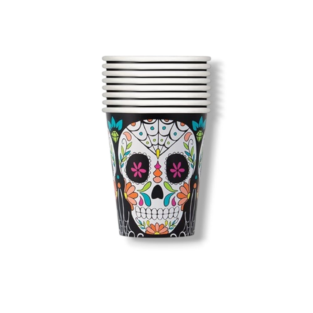 Vaso 9oz Day Of The Dead Skull C/8