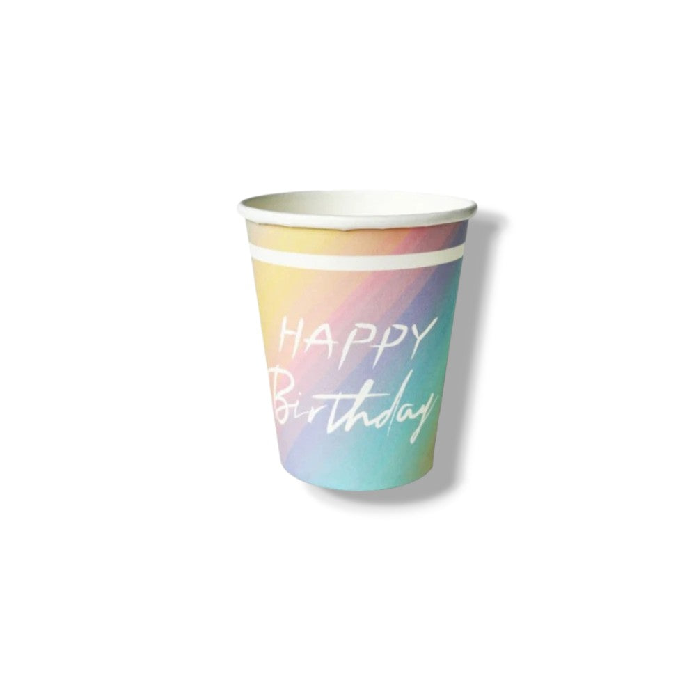 Vaso 9oz Rainbow C/8