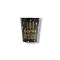 Metallic Happy Birthday Glass C/8