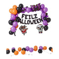 Kit De Globos Feliz Halloween Morado C/1