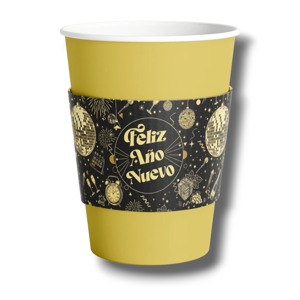 Happy New Year Cup Sleeves (8 Pack)