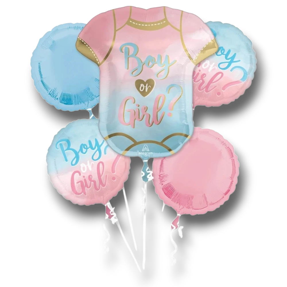 Gender Reveal Boy or Girl? Balloon Bouquet C/5