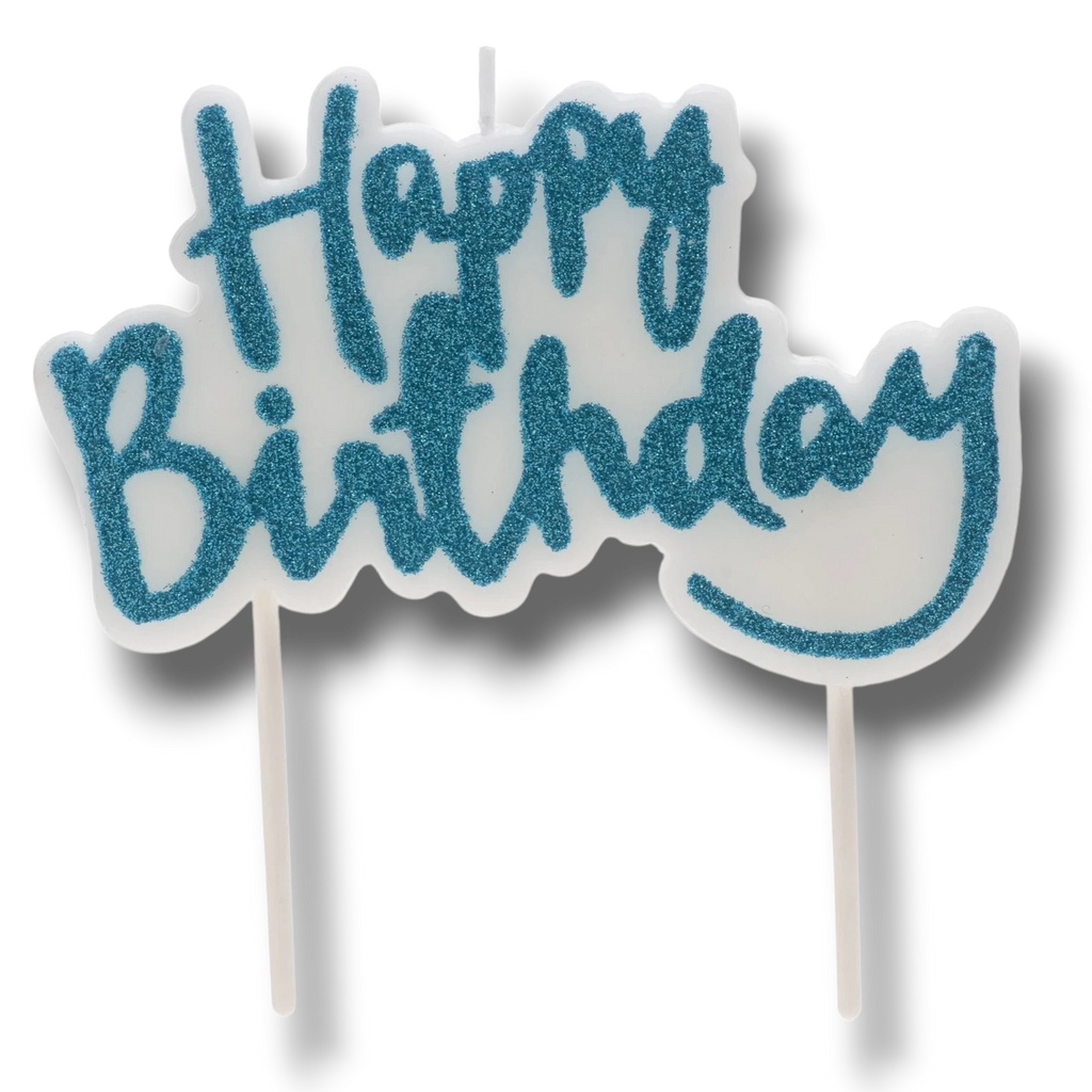 Happy Birthday Blue Candle (1 per candle)