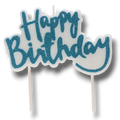 Happy Birthday Blue Candle (1 per candle)