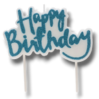 Happy Birthday Blue Candle (1 per candle)