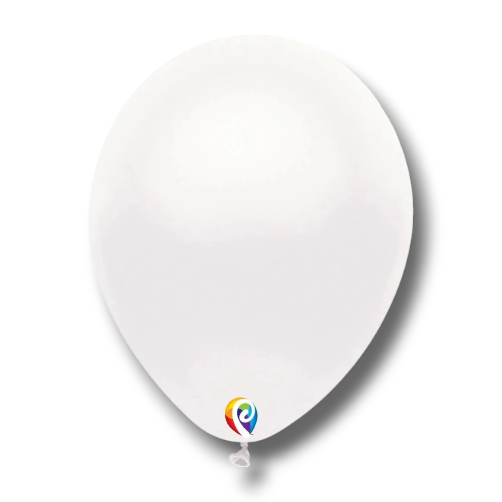 Bolsa De Globos 12" Blanco Liso C/50