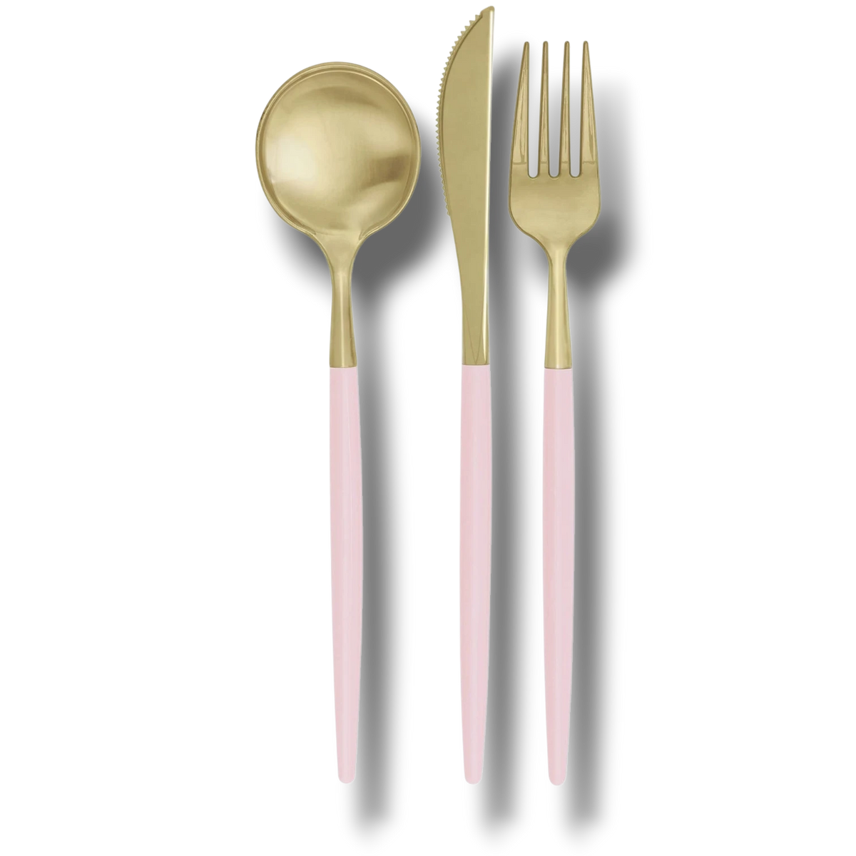 Cubiertos Dorado / Rosa C/12