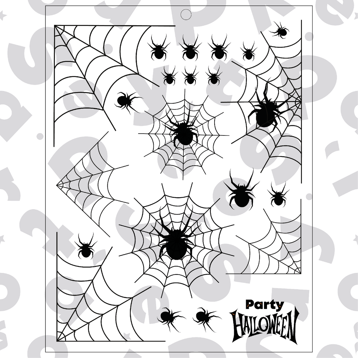 Transparent Electrostatic Vinyl Spiders C/1
