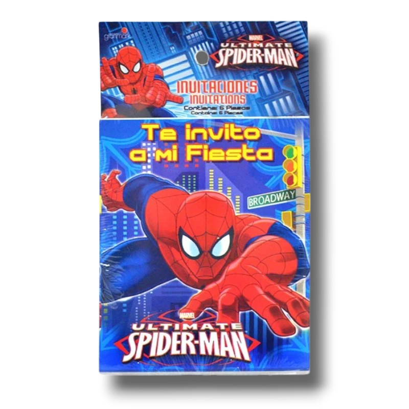 Invitacion SpiderMan C/6