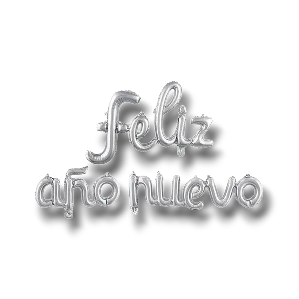 Letrero Feliz Año Nuevo Plata C/1