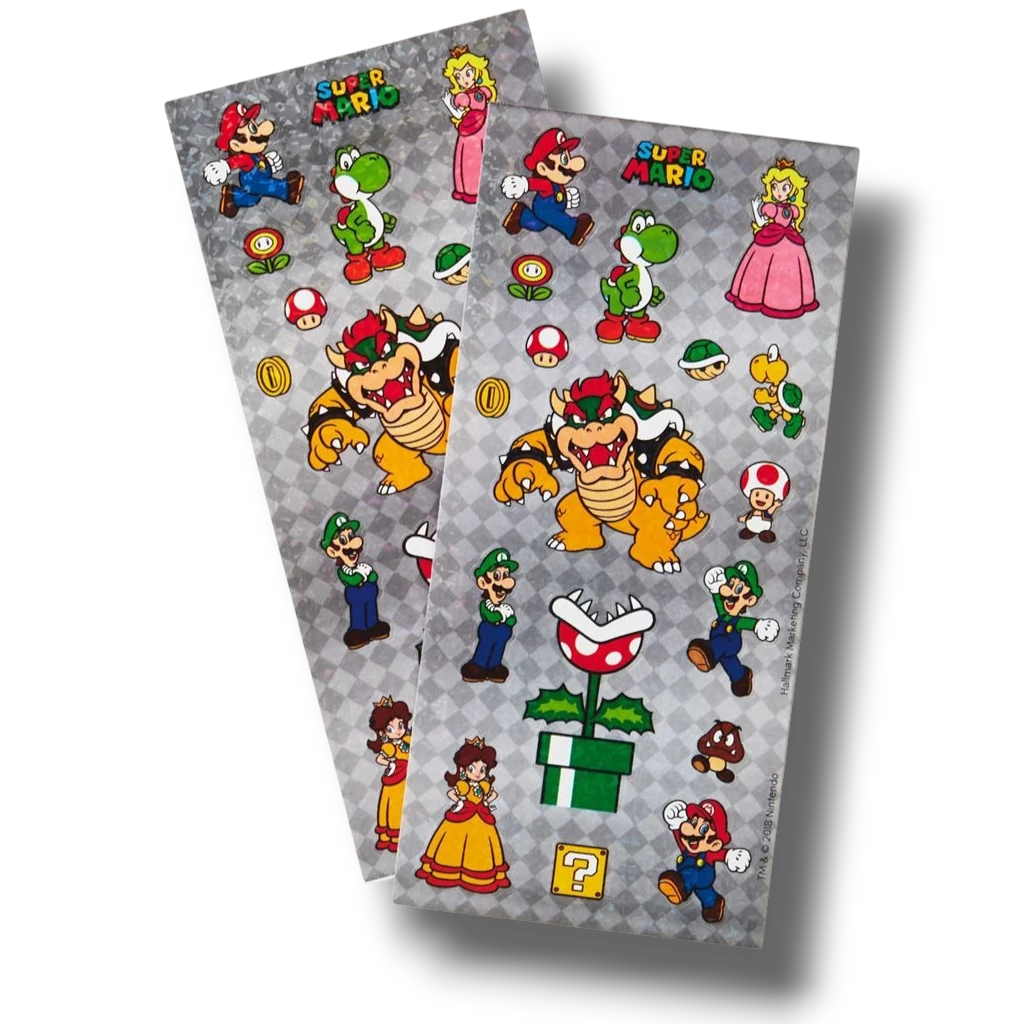 Plantilla de Stickers Super Mario C/36
