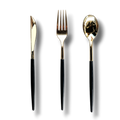 Cubiertos Dorado/ Negro C/15