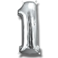 Balloon 26" Number 1 Silver C/1