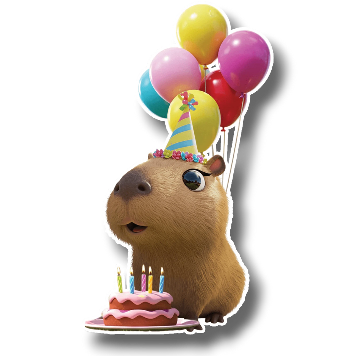 Capybara Birthday Mobile Ornament C/1