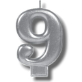 Silver Number 9 Candle C/1