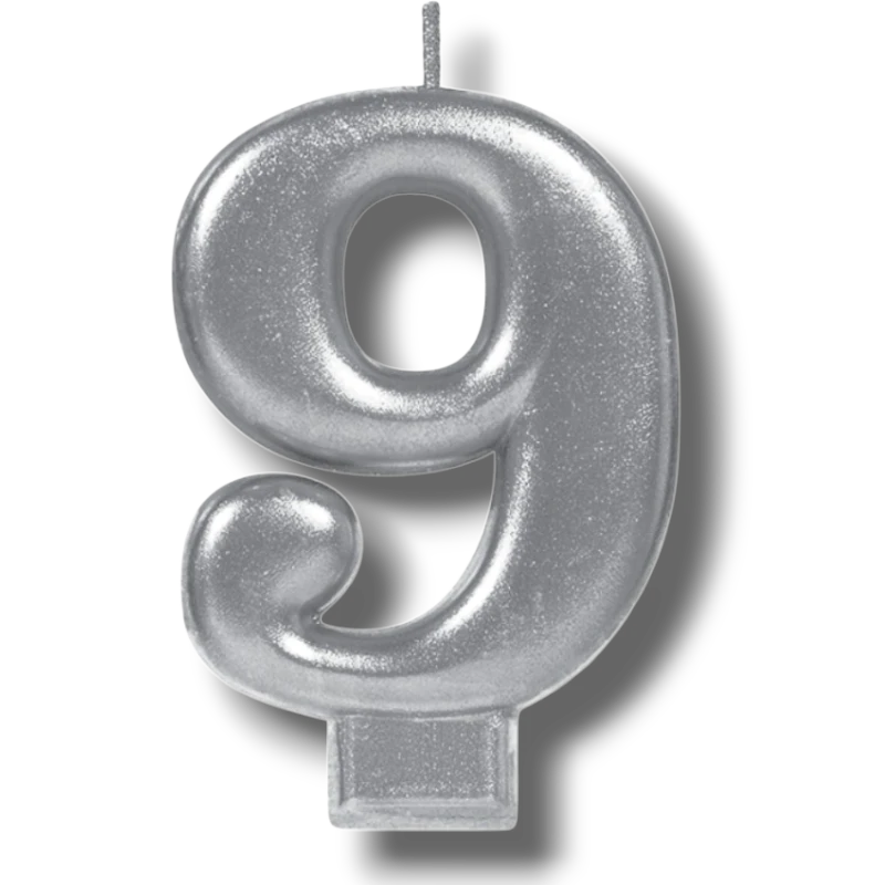 Vela Numero Plata 9 C/1