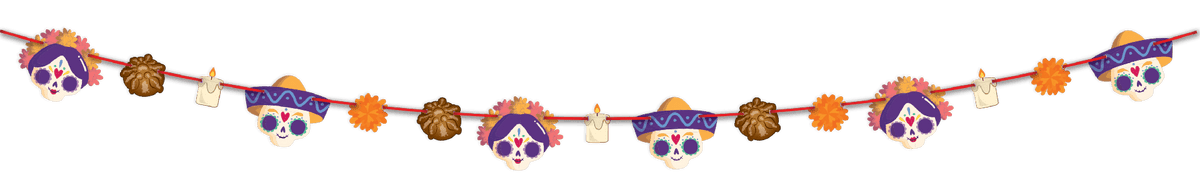 Guirnalda Dia De Muertos C/15