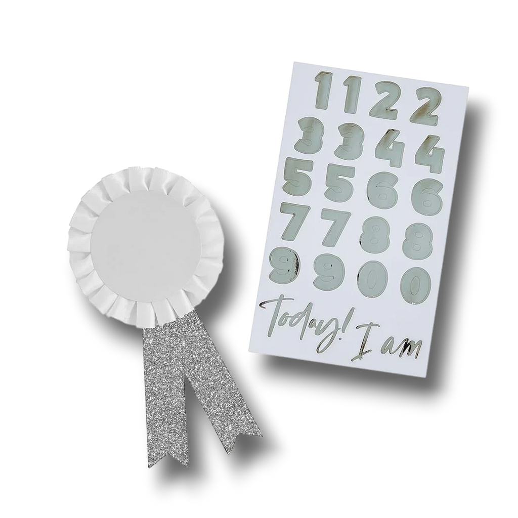 Birthday Badge Silver Personalizable C/1