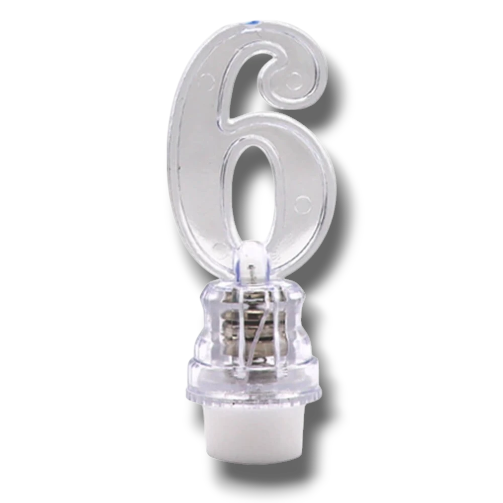 LED Candle Number 6 C/1